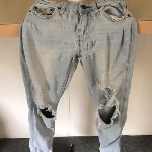 super skinny light wash distressed hollister jeans
